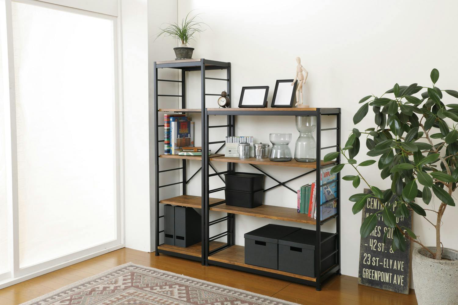 KOEKI 弘益 UTILITY VKR-6(BR) フリーラック6段 84×35×180 天板・底板