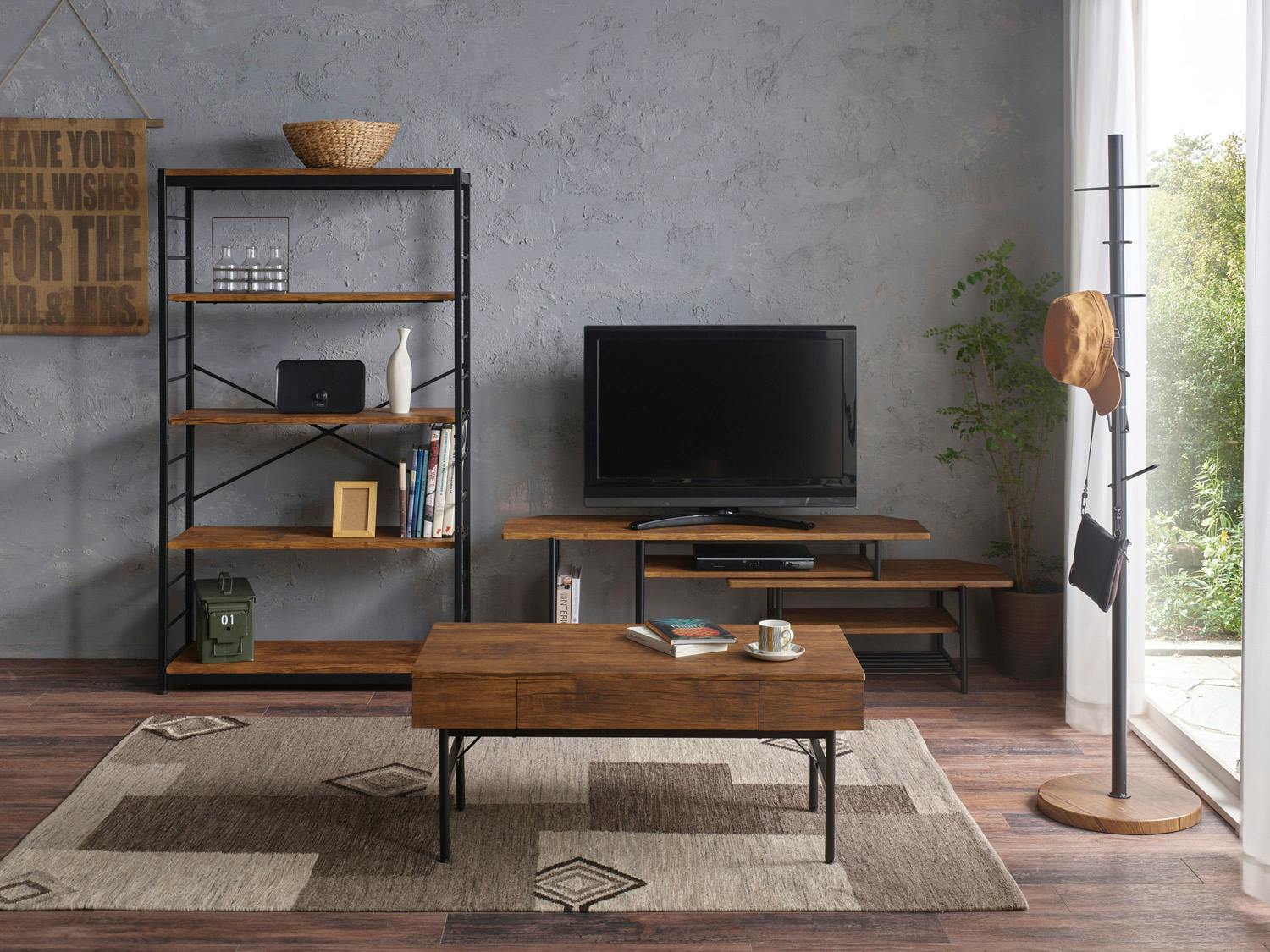 KOEKI 弘益 UTILITY VKR-S5(BR) フリーラック5段(スリム) 44×35×145.5