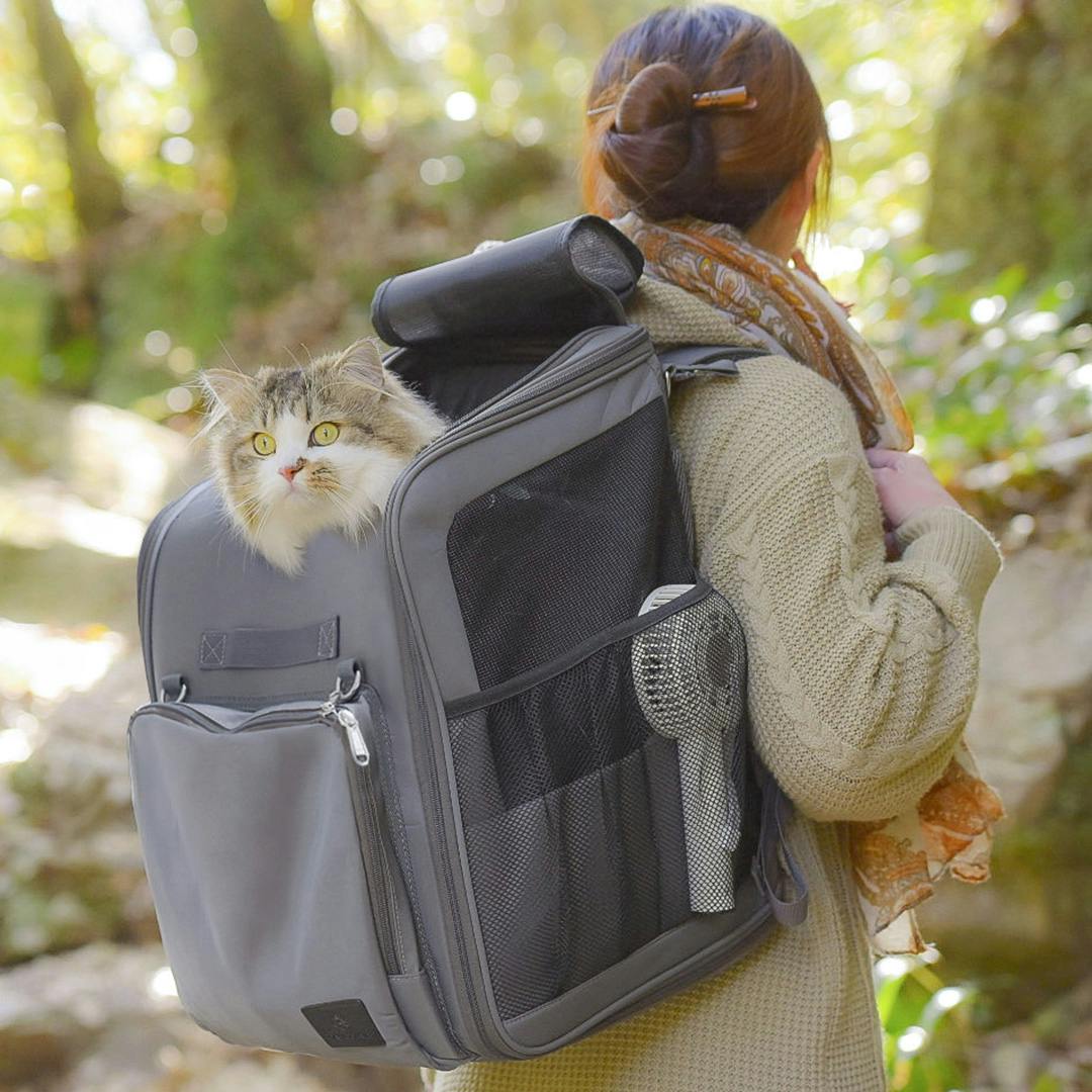 美品】キャリー 犬猫 お出かけ キャリーリュック inside dog cat 美品