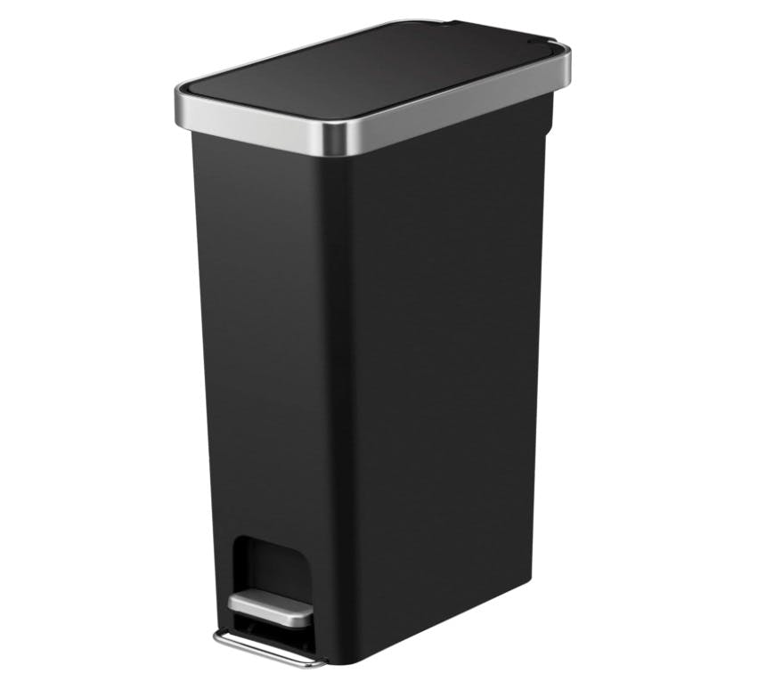 EKOJAPAN EKO ハナスリムプラスチック ステップビン 40L ブラック