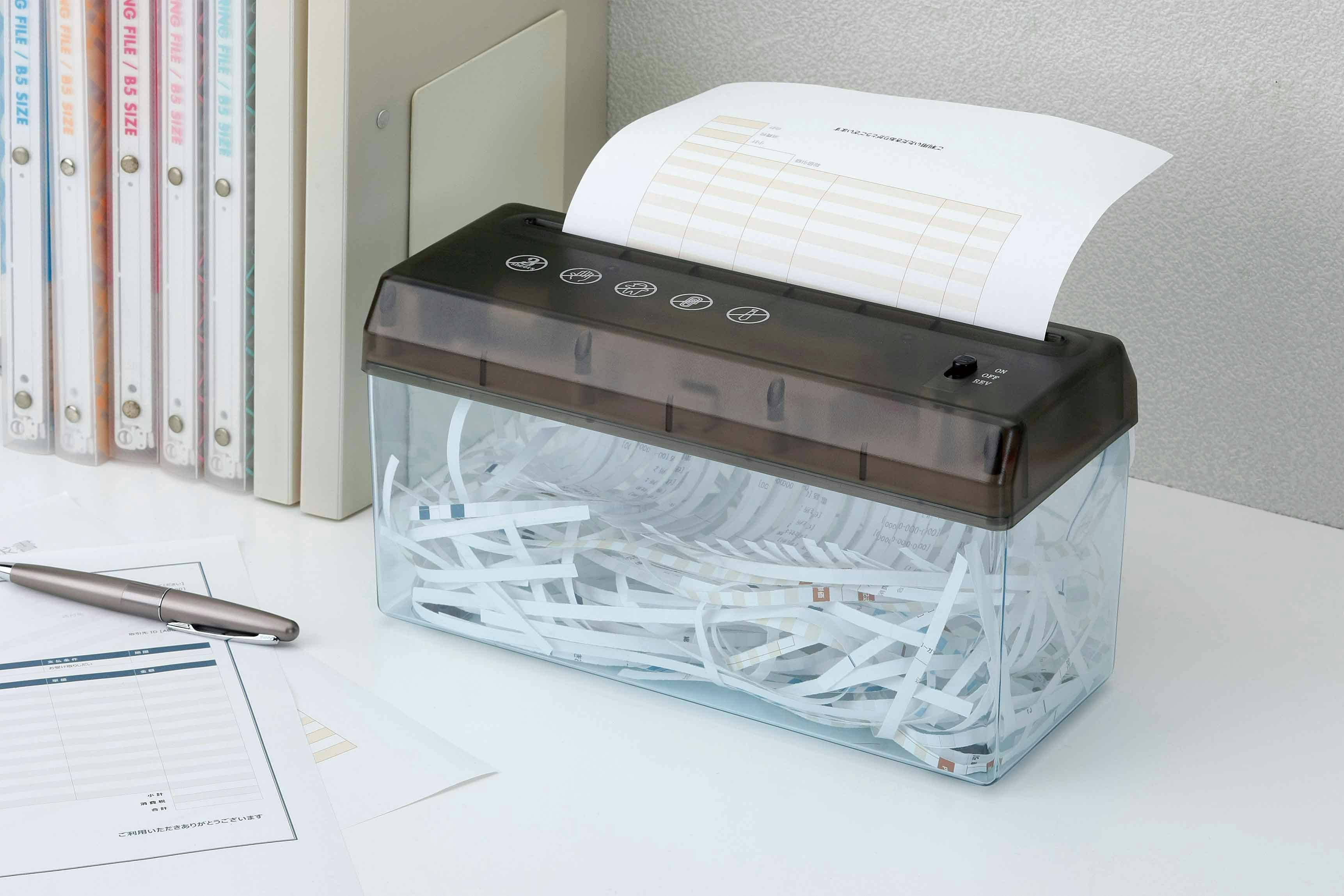 セーブ・インダストリー 電動シュレッダー USBケーブル付き 机