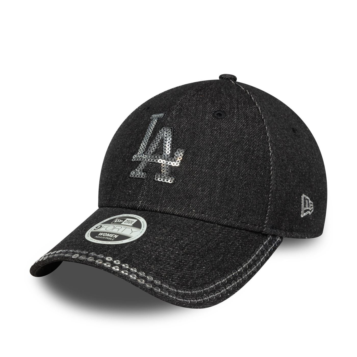 Bone New Era 9FORTY Los Angeles Dodgers MLB Preto Preto