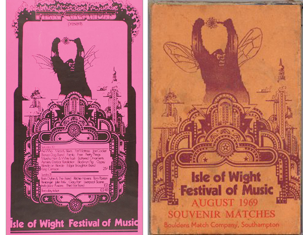 ワイト島 フェスティバル ポスター Dave Roe Vintage ワイト島