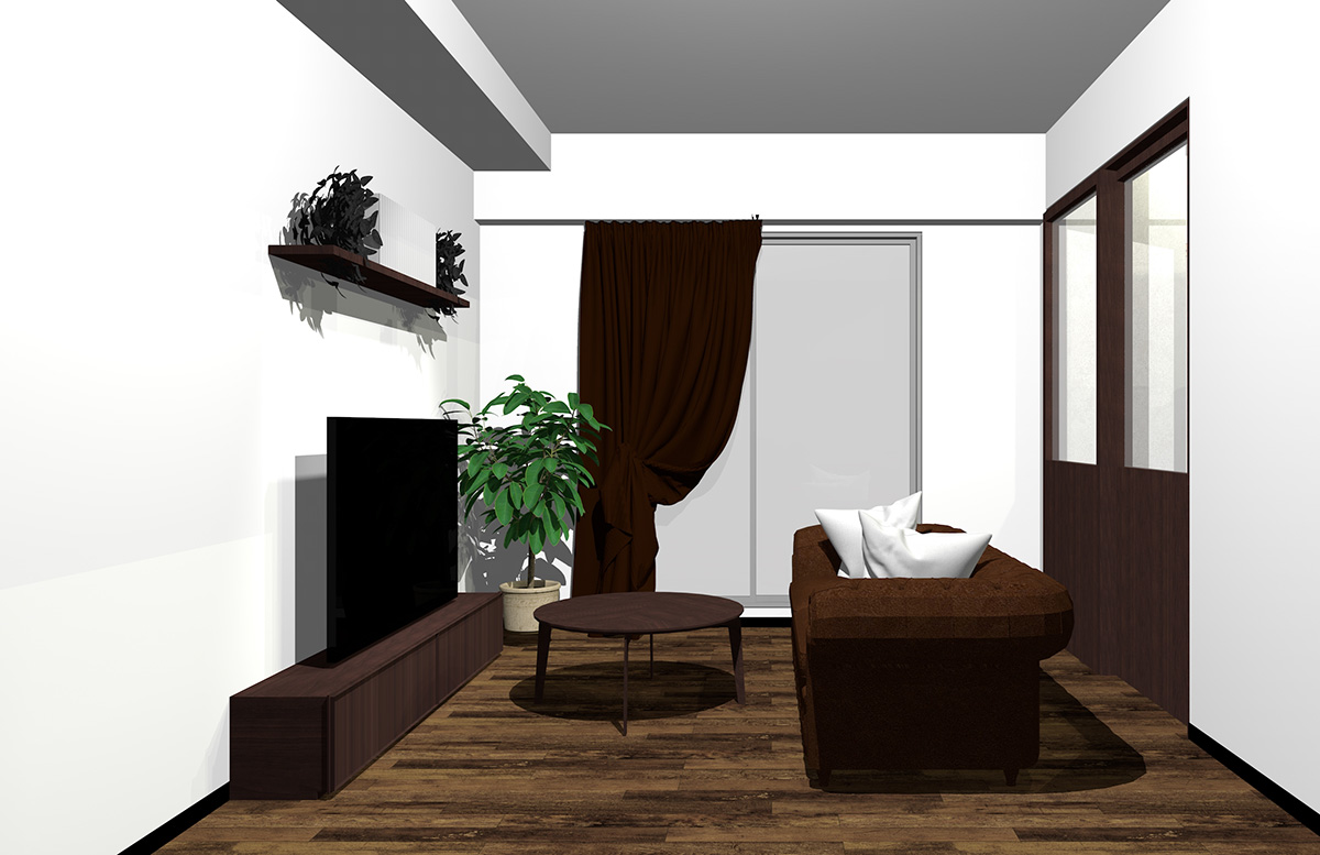 アート35 「古生代(ダークブラウン)」 インテリアコーディネート