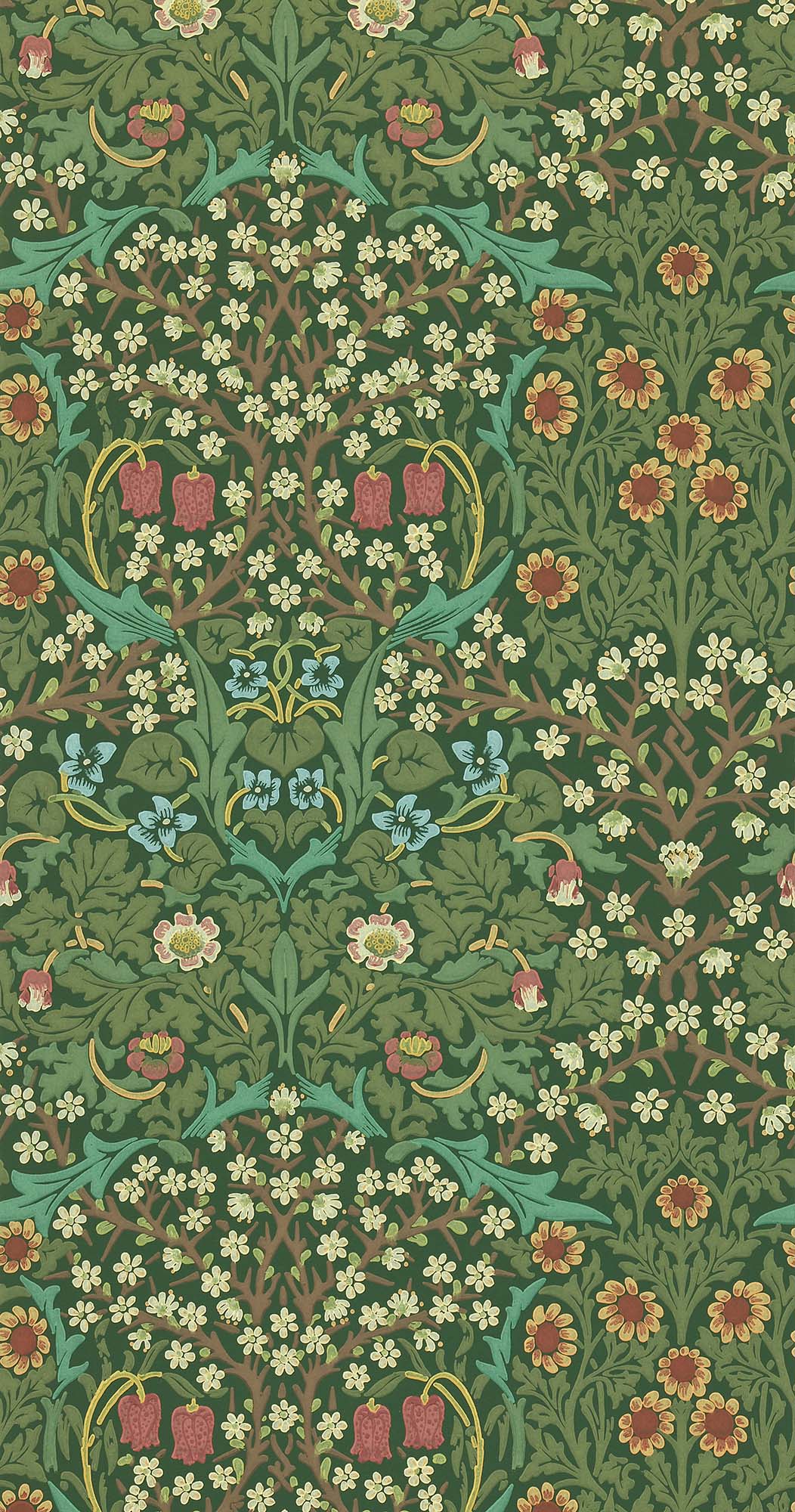 LOEWEロエベウィリアムモリスポスターフレーム 花柄 ダークグリーン