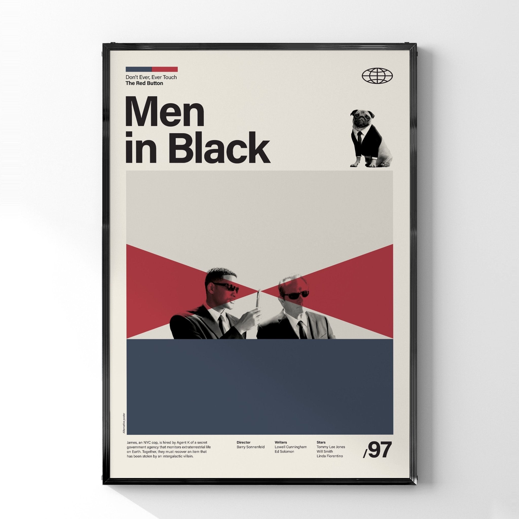 メン・イン・ブラック」ミニマリストアートポスター – Ink Jp