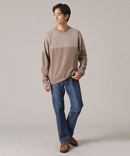 洗えるカシミヤ】微塵ボーダー カシミヤニット（2002343111