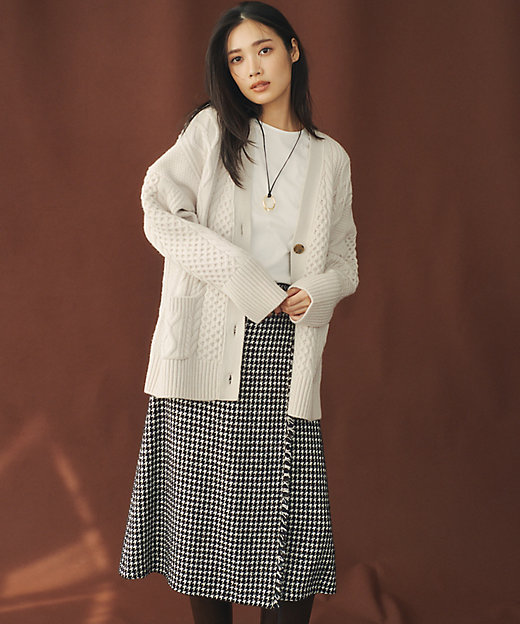 チェックツイード ラップ風 スカート（SKWSSW0509） | 23区