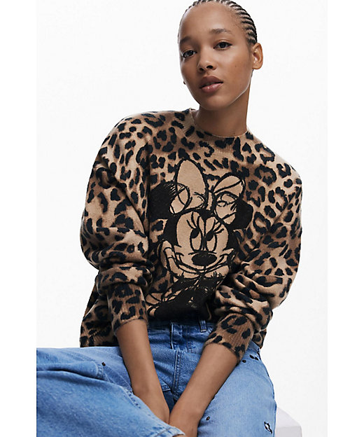 ミニーレオパード柄プリント セーター 25WWJF43 | Desigual