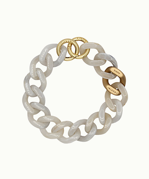 週末限定値下げ中〉【LOUVINI】 ハンドストラップ BEIGE-WHITE