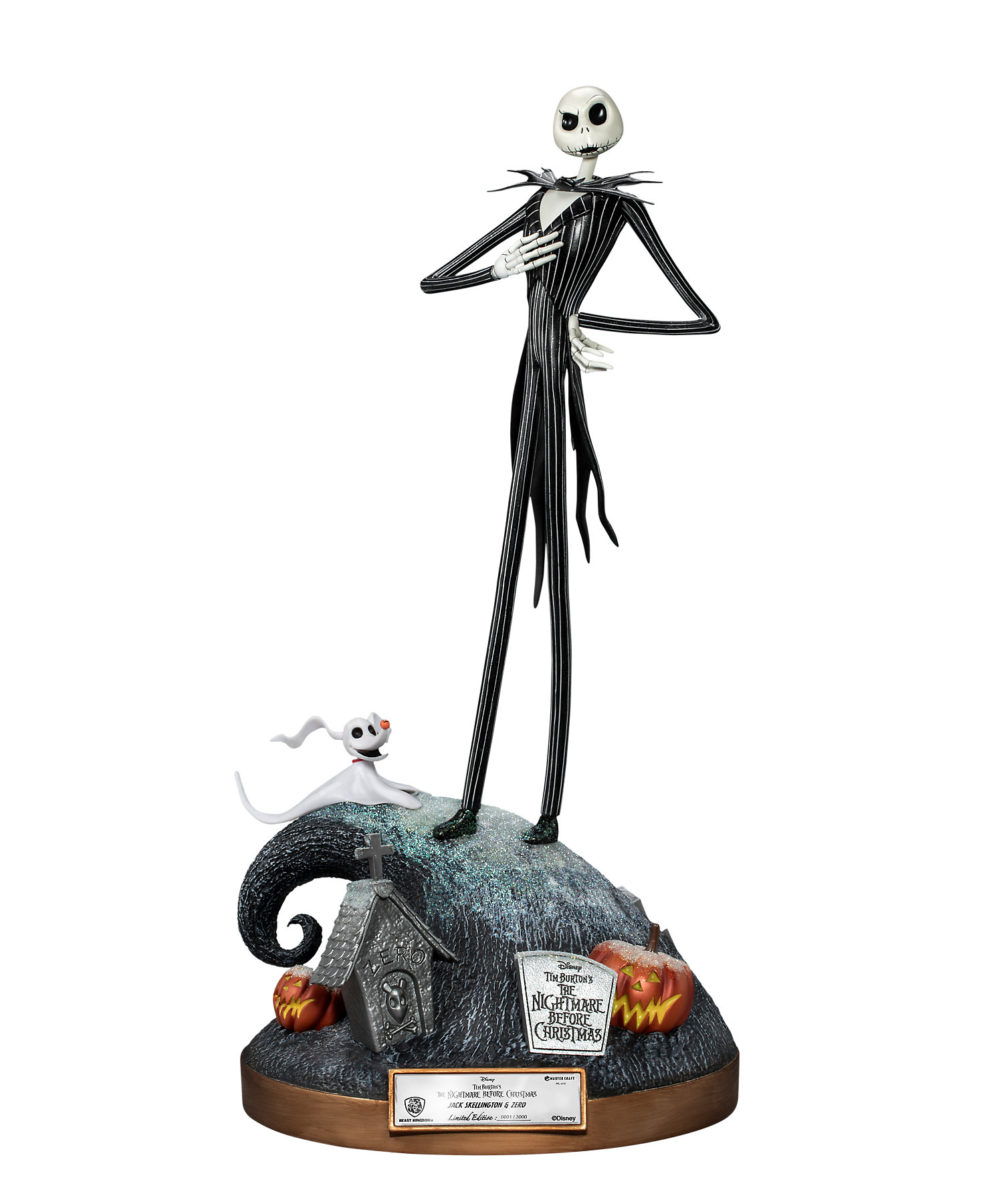 ♥️ナイトメア・ビフォア・クリスマス ジャック 水晶風ガラス