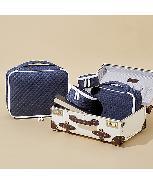 ダイヤモンドキルトポーチ 3点セット サンド | HOTEL LIKE INTERIOR