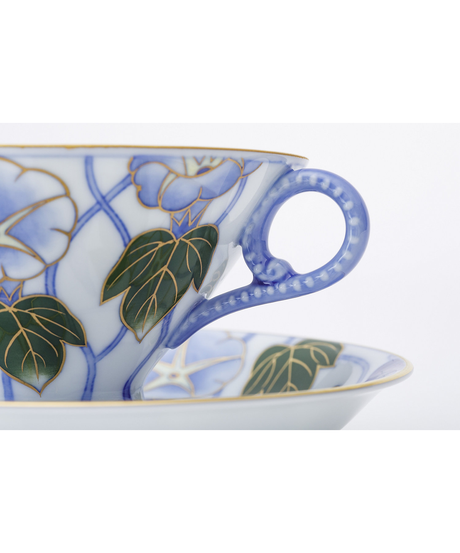 a-645 深川製磁 あやめと朝顔 飾皿 共箱 皿立付