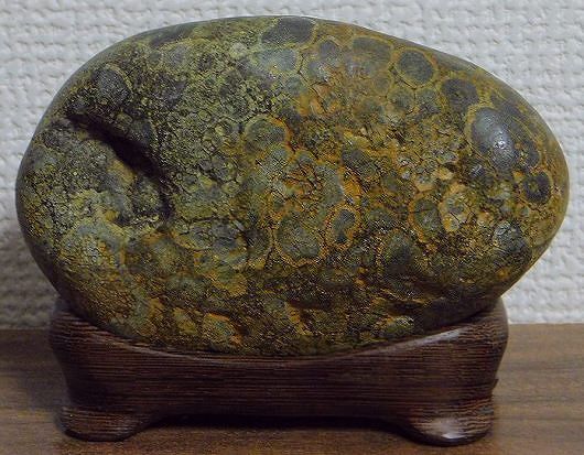 稀少 国産 石川県産 能登銀石 銀文石 銀花石 硫化瑪瑙 磨き石