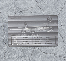 超レア！限定 JALフリート記念チタンプレート ボーイング727-100 超