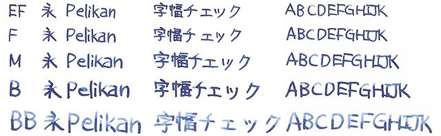 万年筆の字幅チェック～ペリカン編～