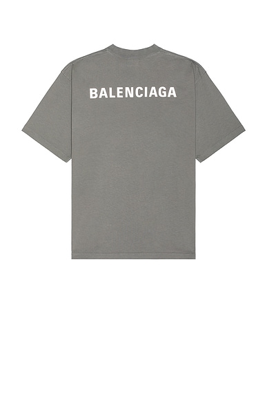Balenciaga Medium Fit T-Shirt in Grey & Reflective | FWRD