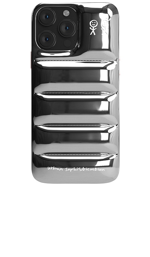 Urban Sophistication Iphone 15 Pro Puffer Case in Silver | REVOLVE