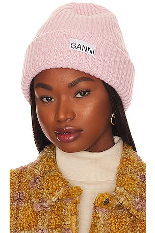 Ganni Beanie in Lilac Sachet | REVOLVE
