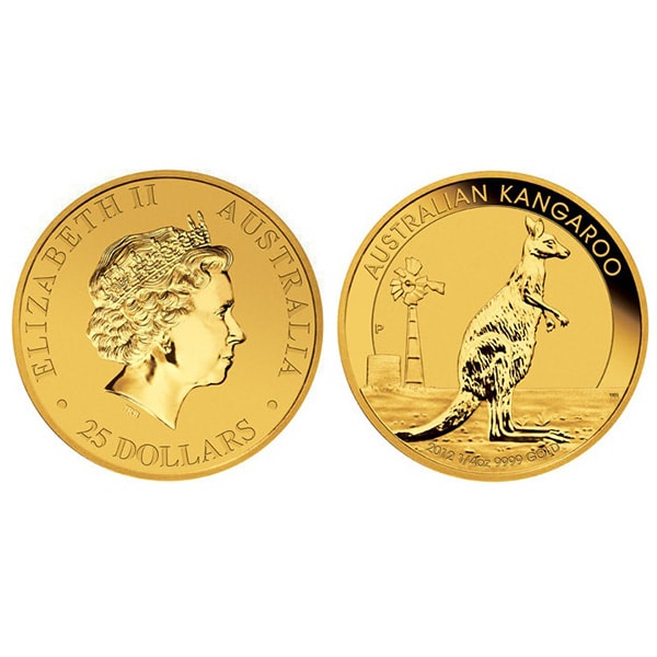 カンガルー金貨 1/4oz(オンス)の重さと直径と品位等｜色石BANK