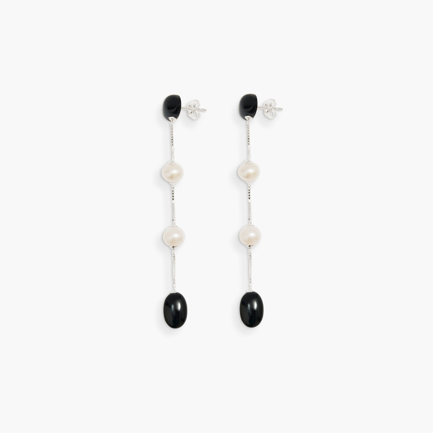 Dualism Long Earrings - SILVER / RAGBAG (デュアリズム ロング