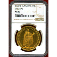 JCC | ジャパンコインキャビネット / ハンガリー 1908KB 100コロナ