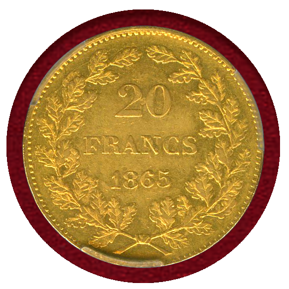 JCC | ジャパンコインキャビネット / ベルギー 1865年 20フラン 金貨