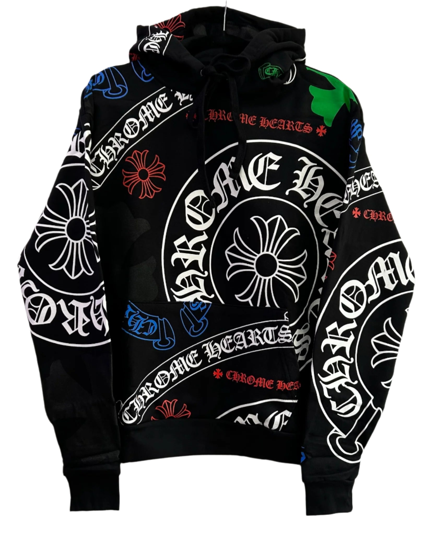 Chrome Hearts Black Stencil Hoodie - Size XS