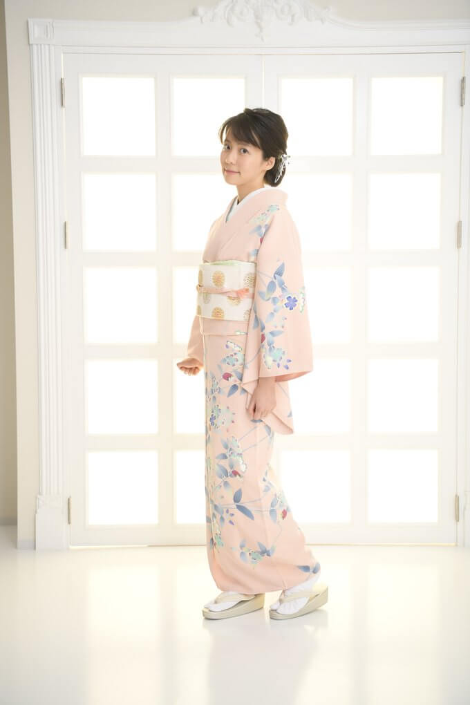 本加賀友禅訪問着レンタルセット｜サーモンピンクの上品な装い - 和