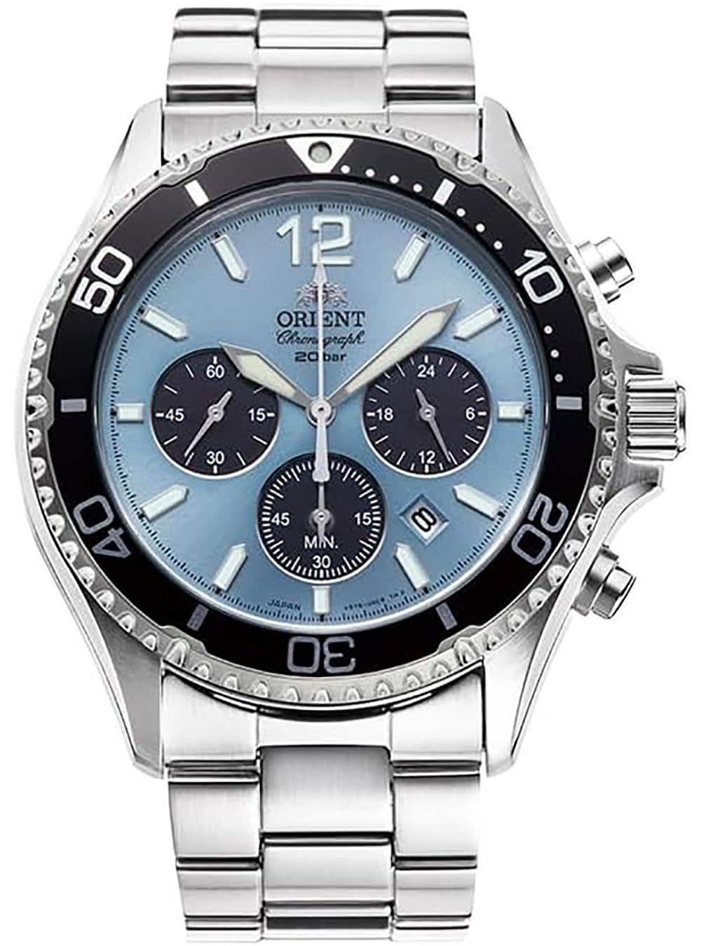 ORIENT SPORTS WATCH MAKO CHRONOGRAPH SOLAR-POWERED RN-TX0206L MADE