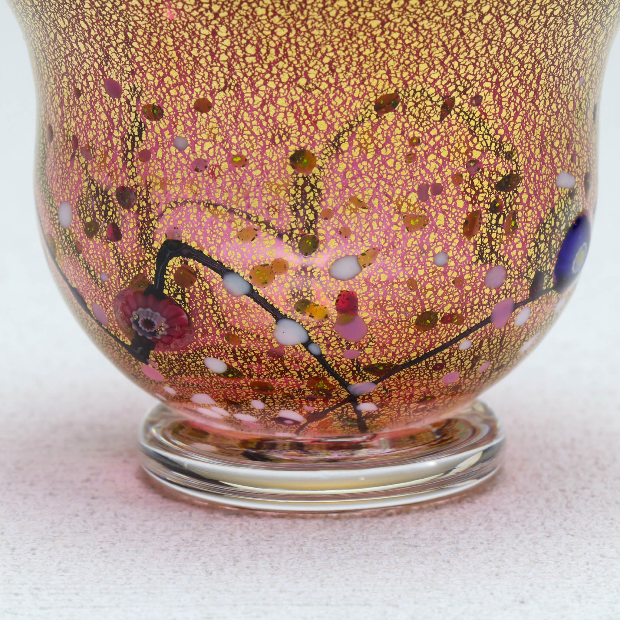 綾ガラス 酒器 | 光琳 雅 ぐい呑み | 金赤 | グラスアート黒木