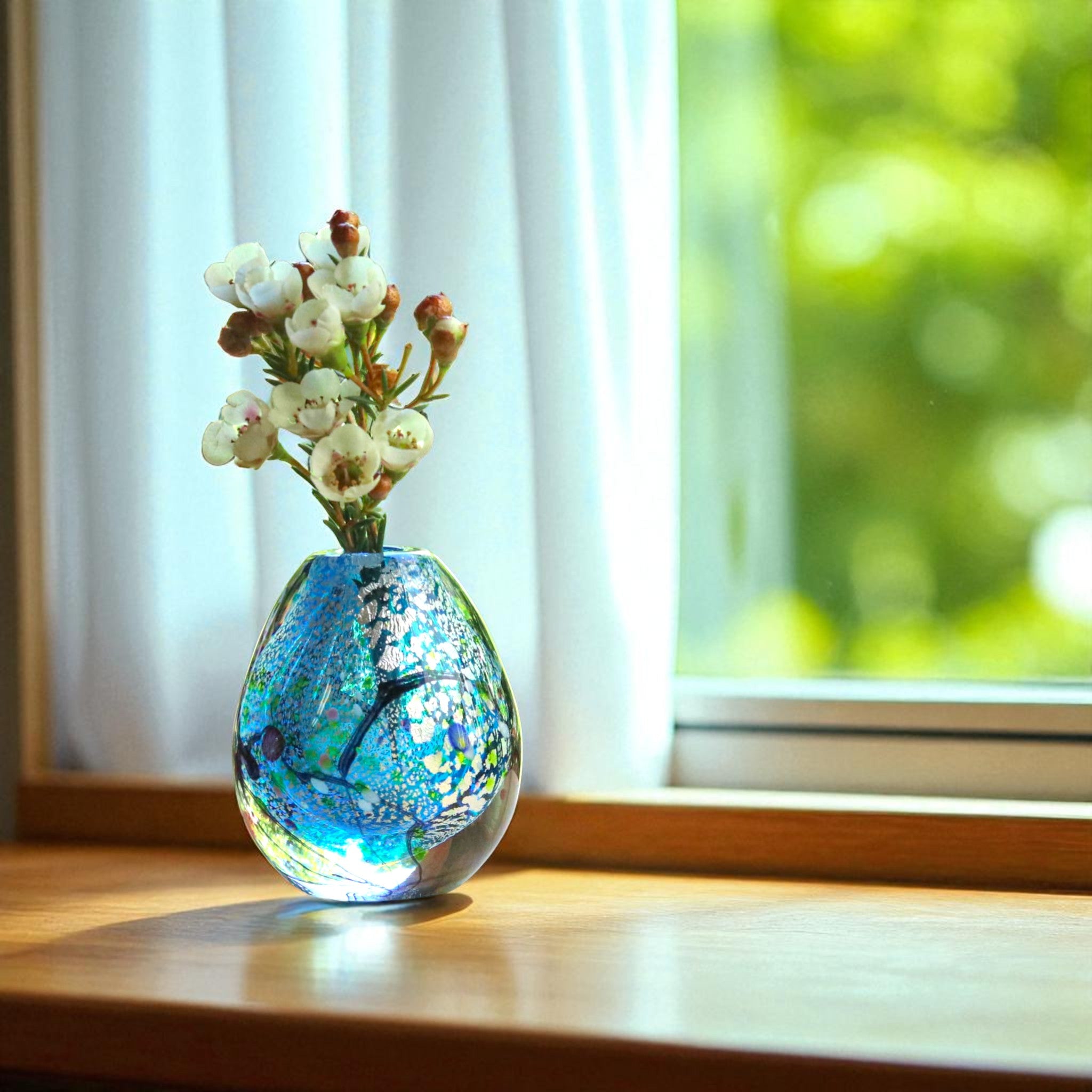 ガラス工芸品 ガラスアート アートオブジェ クラフト 透明な風景