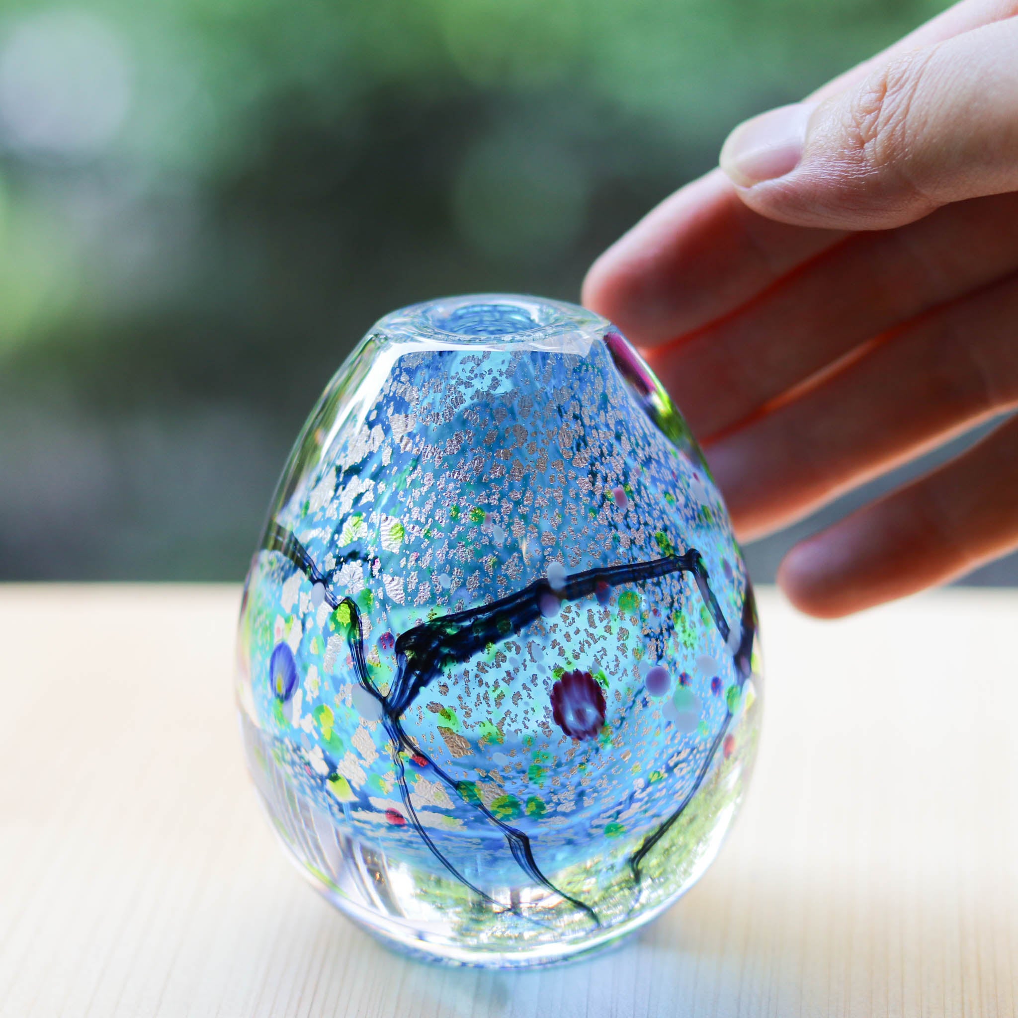 ガラス工芸品 ガラスアート アートオブジェ クラフト 透明な風景