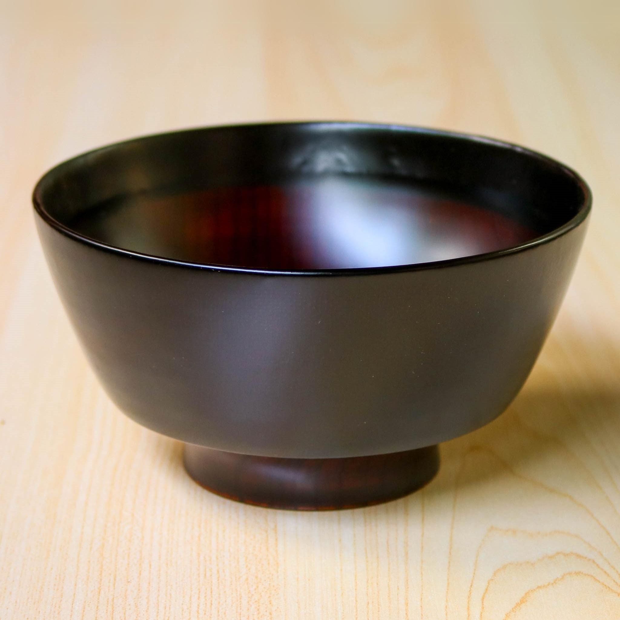 越前漆器 お椀 | 直右ヱ門 欅一文字椀 | 赤溜木地