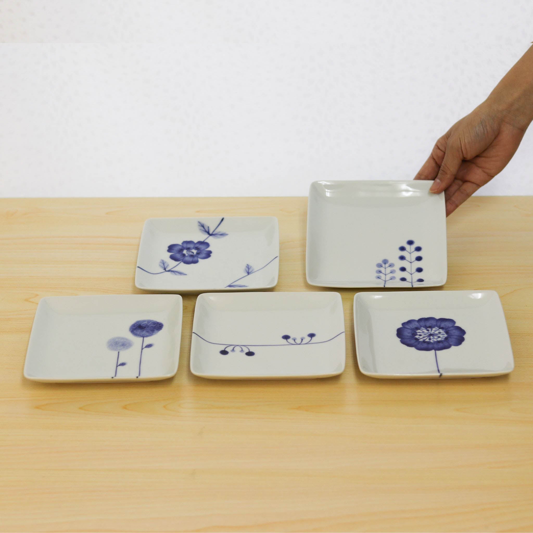 備前焼 角皿五枚 【公式通販】