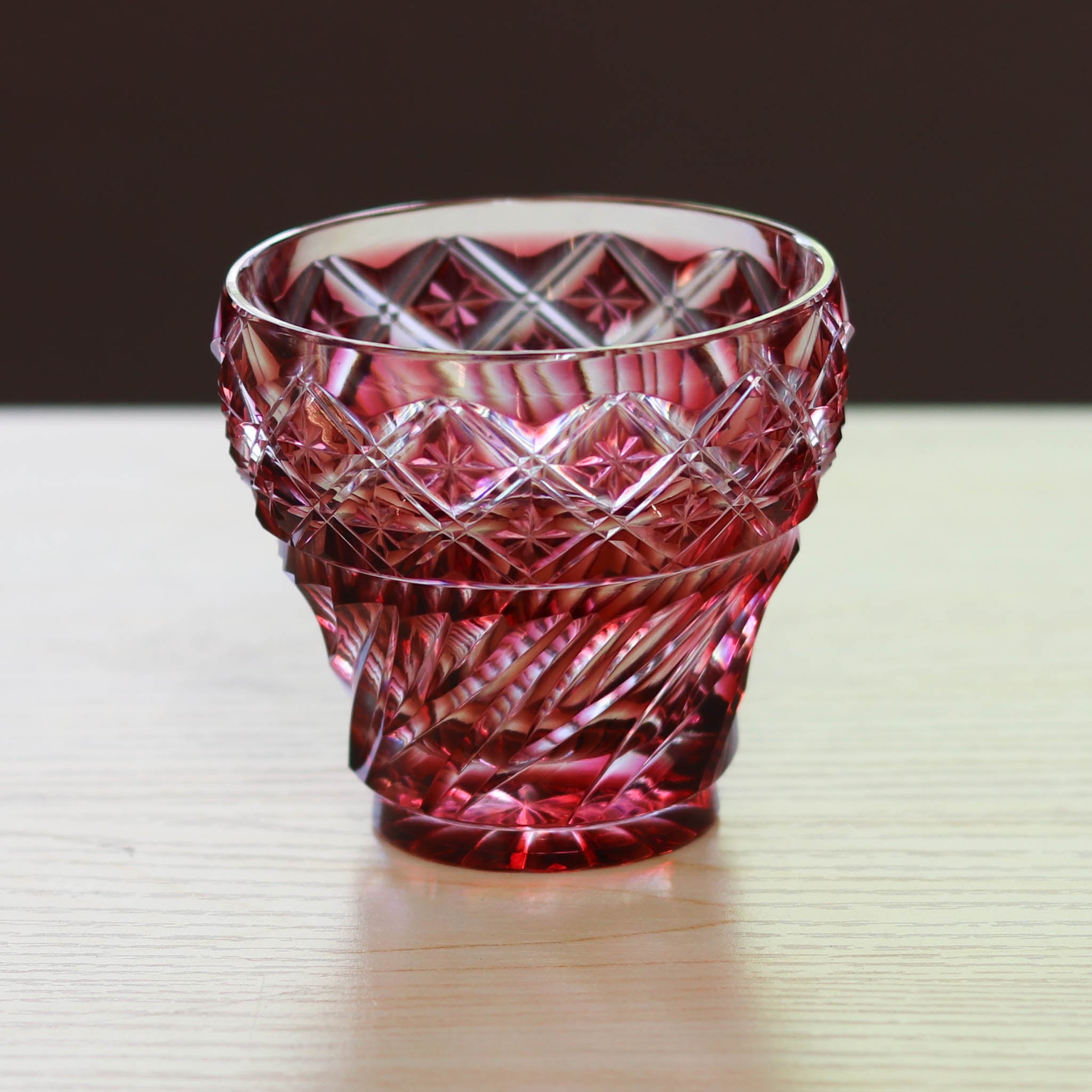 薩摩切子 クリスタルグラス | フリーカップ | 金赤 | 薩摩びーどろ工芸