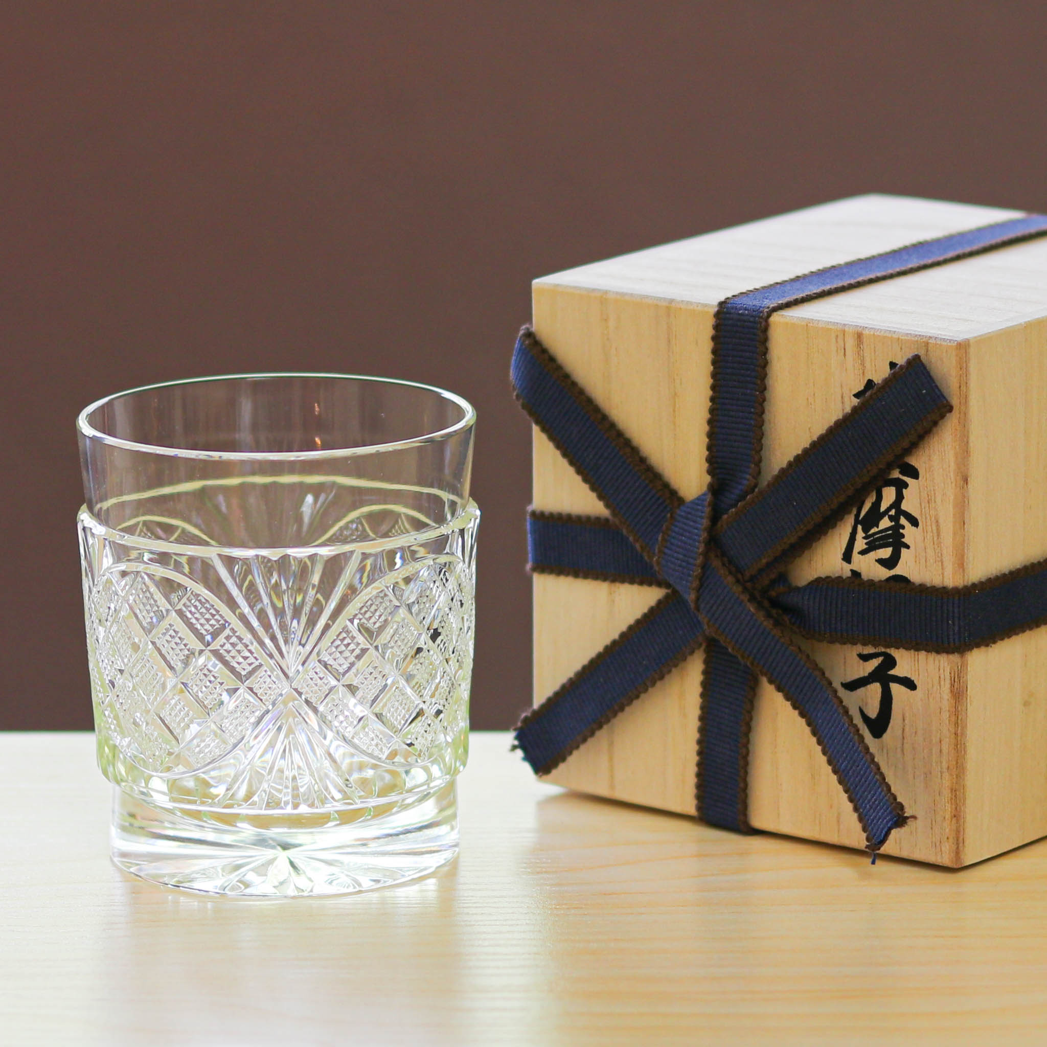 薩摩切子 グラス 木箱入り 薩摩切子 グラス 木箱入り