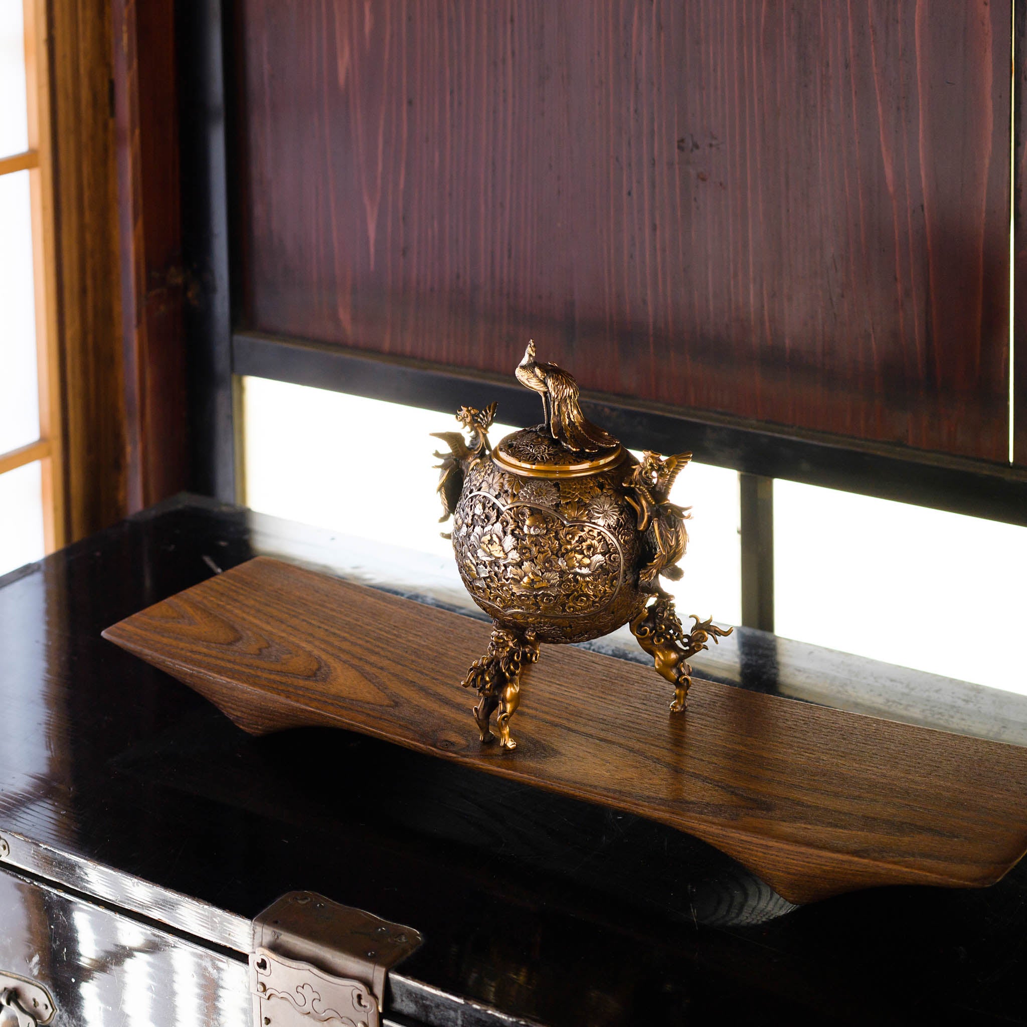 セール 銅器 千鶴香炉 茶道具 香道具 蓋置 工芸品 美術品 置物gy1216