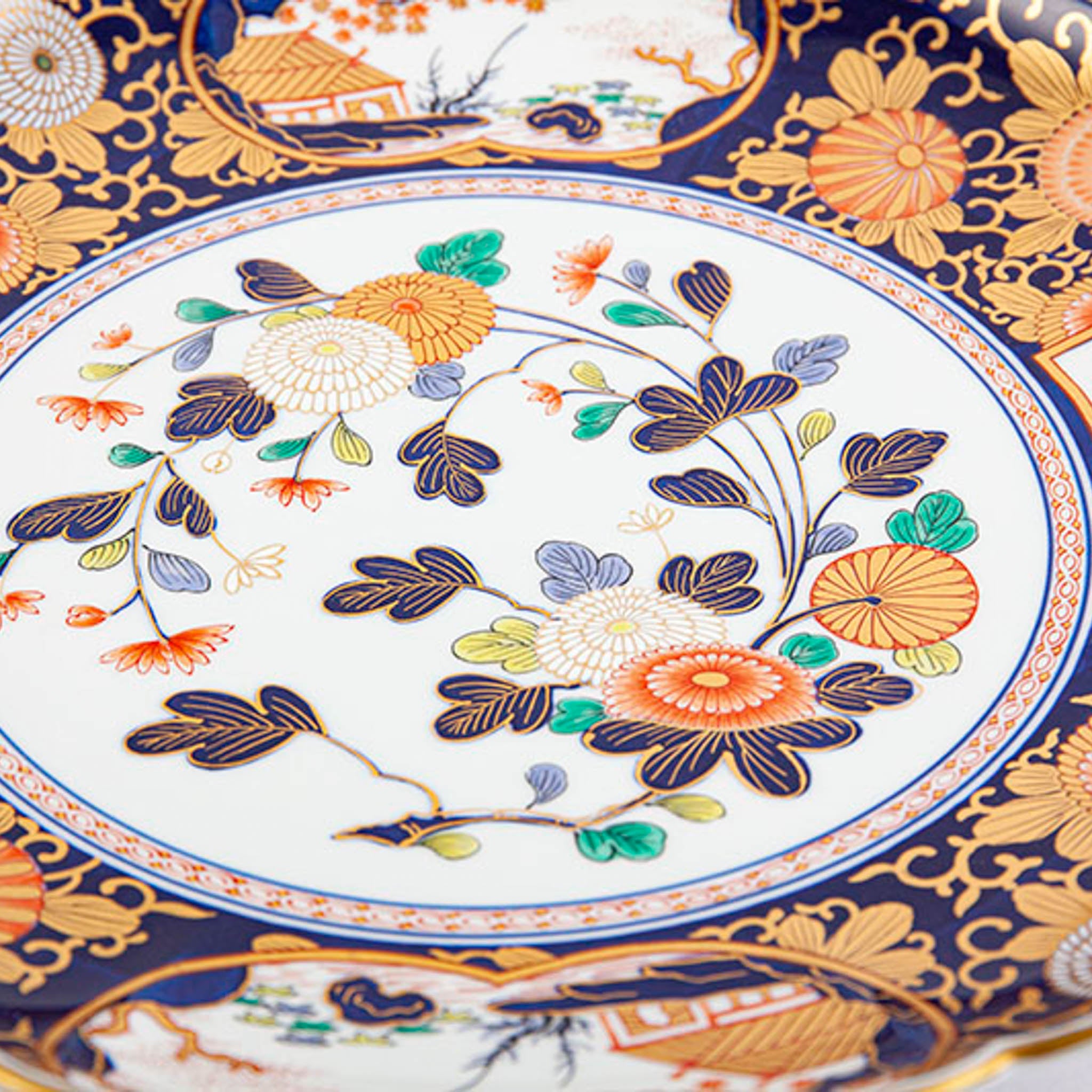 有田焼 十四代 辻常陸 染錦鴛鴦文 盛皿5点セット 十