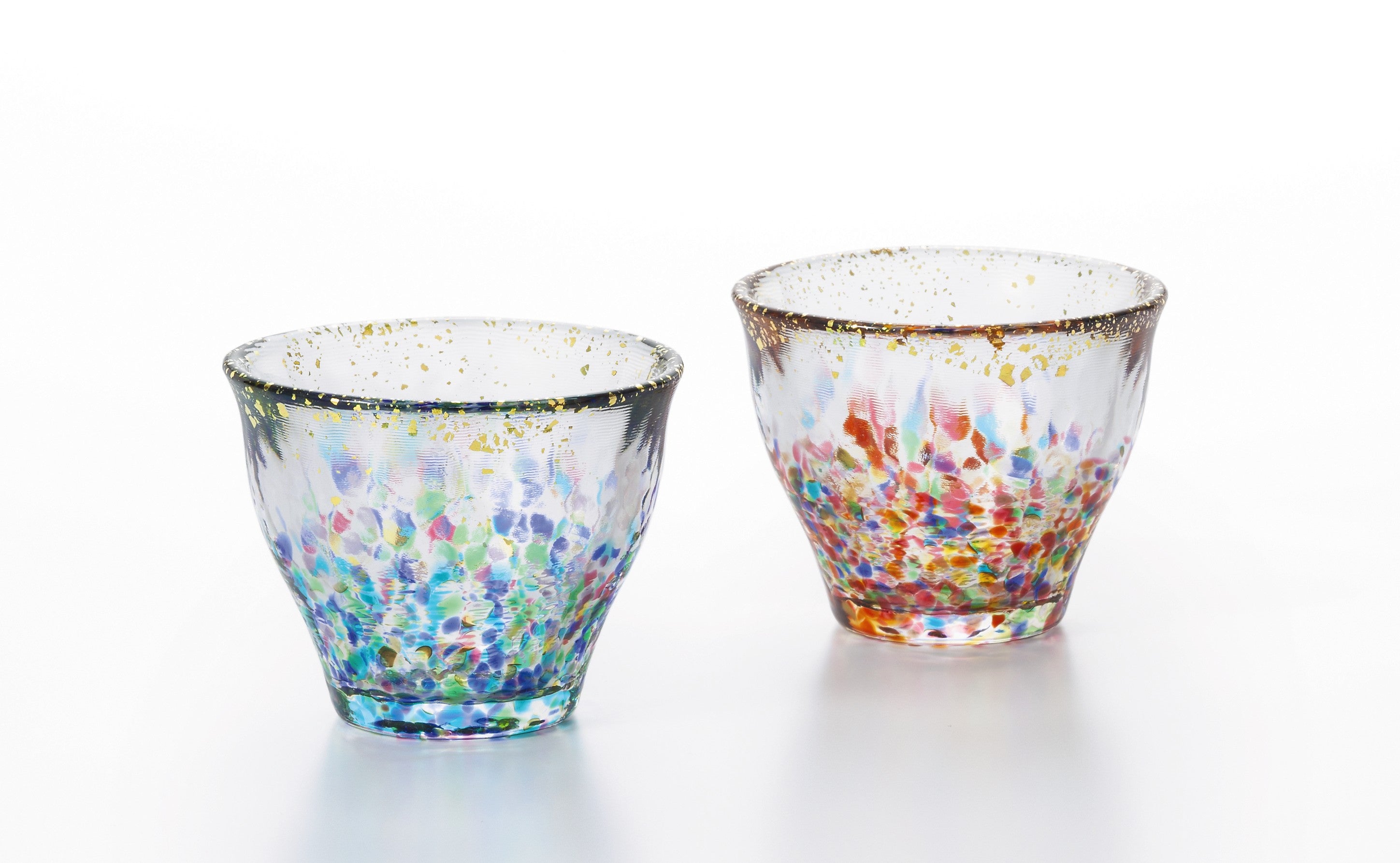 津軽びいどろ グラス | MATSURI 金彩ペアセット | ぐい呑みペア | 北洋硝子