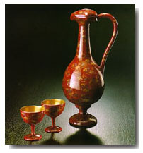 輪島塗王朝草花蒔絵 「漆胡瓶」