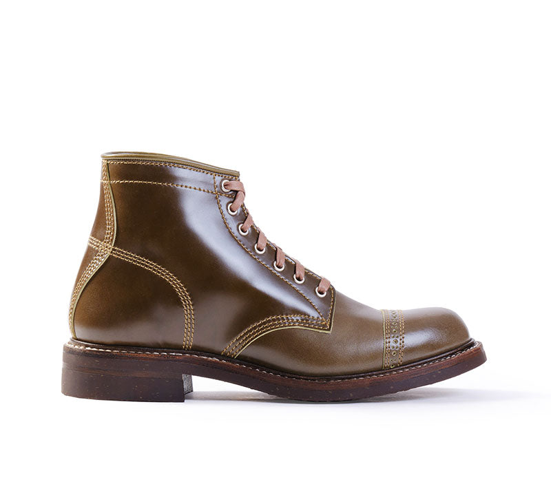 WEBSITE EXCLUSIVE OFFER COMBAT BOOTS / SHINKI HIKAKU SHELL CORDOVAN OL