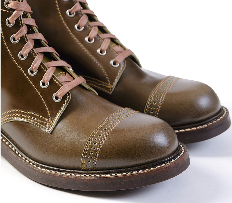 WEBSITE EXCLUSIVE OFFER COMBAT BOOTS / SHINKI HIKAKU SHELL CORDOVAN OL