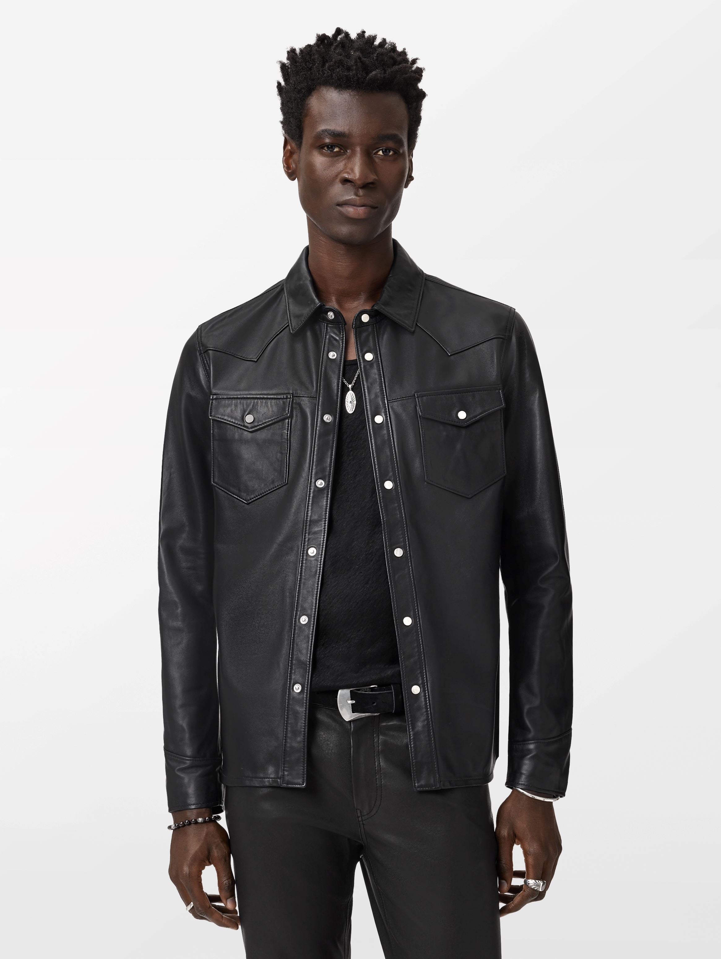 レザージャケット オンワード樫山 john varvatos レザージャケット 黒