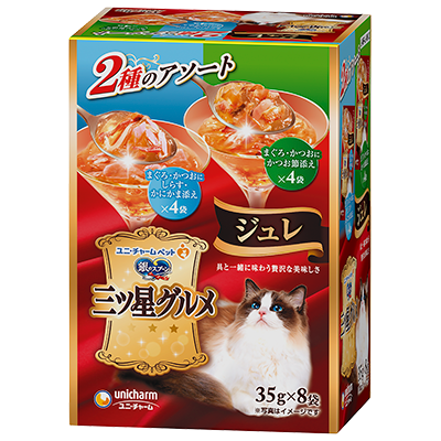 みき丸 ユニチャーム 三星グルメ ジュレ・フレーク 各35g×132袋 銀の