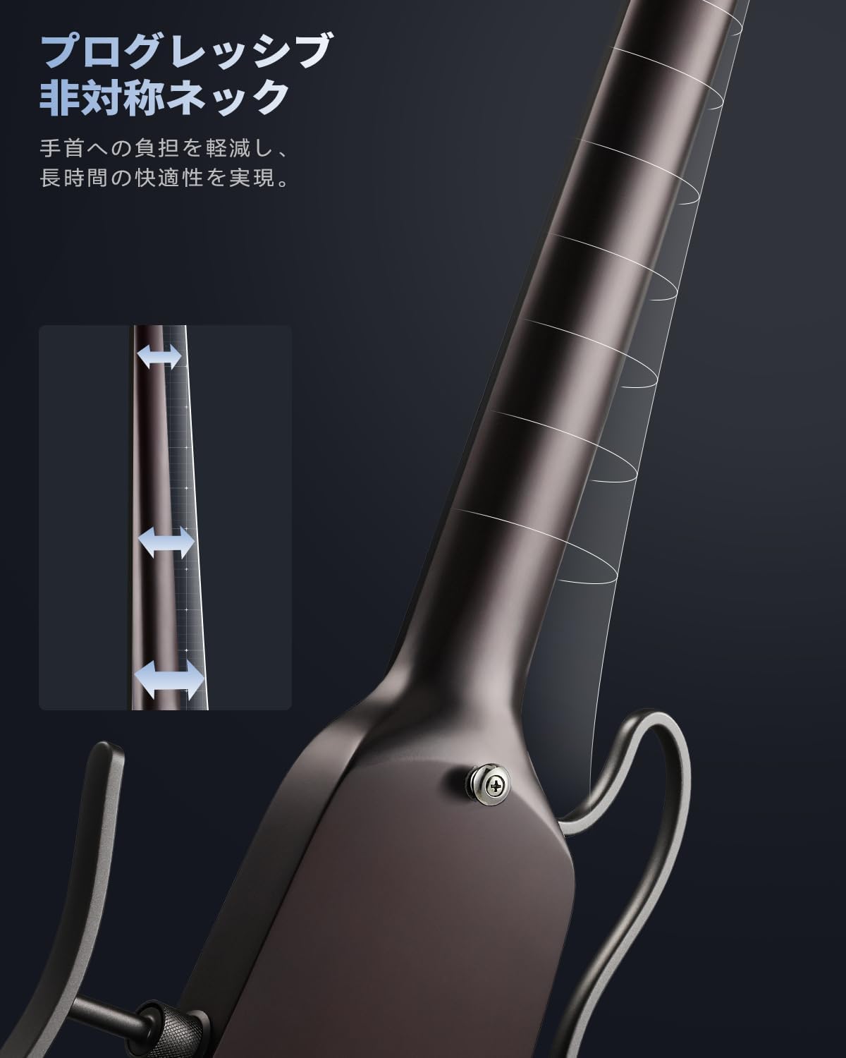 Donner HUSH-X エレキ トラベルギター マホガニ 旅行/出張/練習に