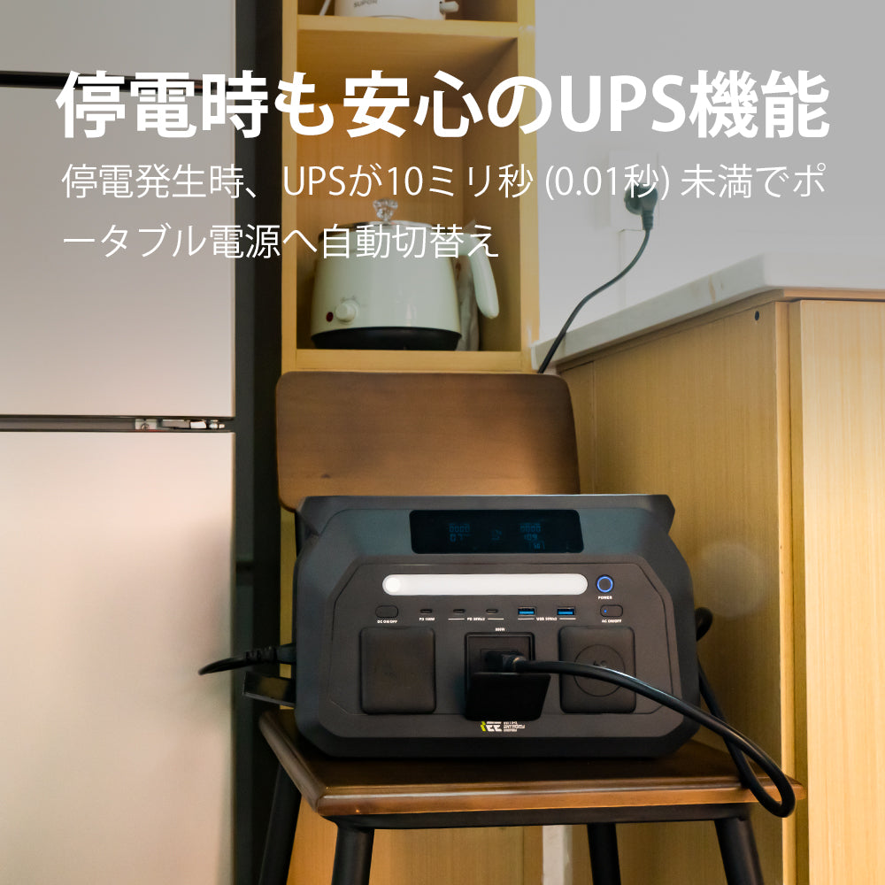 キャンプ用 ポータブル電源 小型 ソーラー充電 軽量 車載対応| IEETek