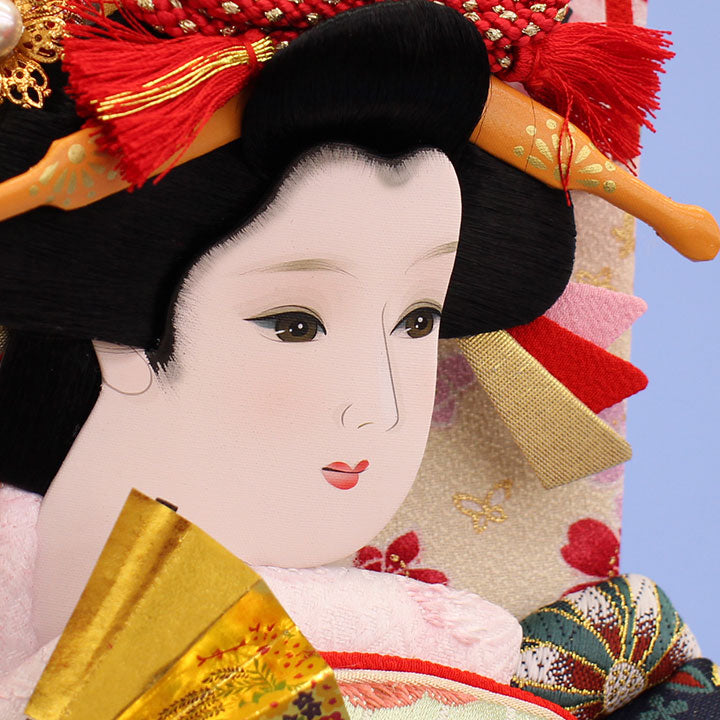 押絵羽子板13号 桜華 アイボリー台付き – 寿鳳人形の東芸