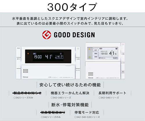 MBC-340V Rinnnai リンナイ エコジョーズのリモコン MBC-340V