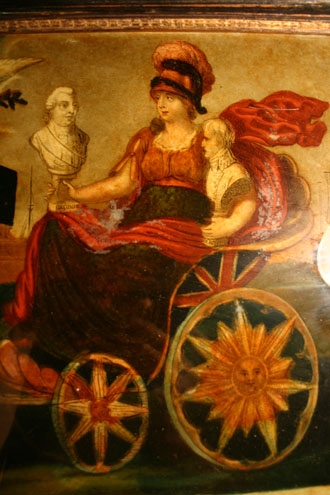 1802年 イギリス アミアン和約記念 ガラス絵 ジョージ3世期 - 古美術